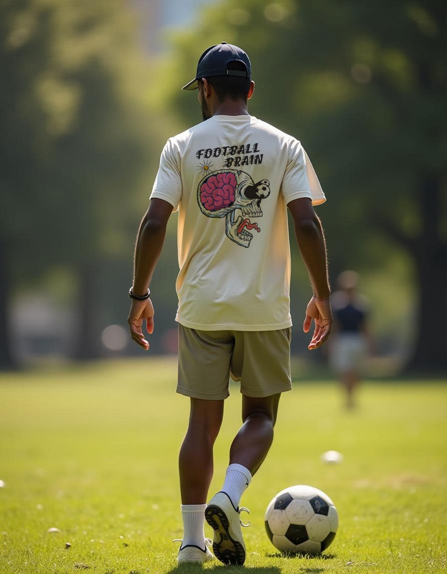 Football Brain - Natural Tee