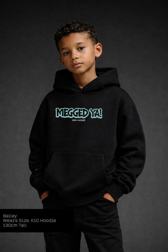 Megged Ya - Comic - Soccer Hoodie - Ocean