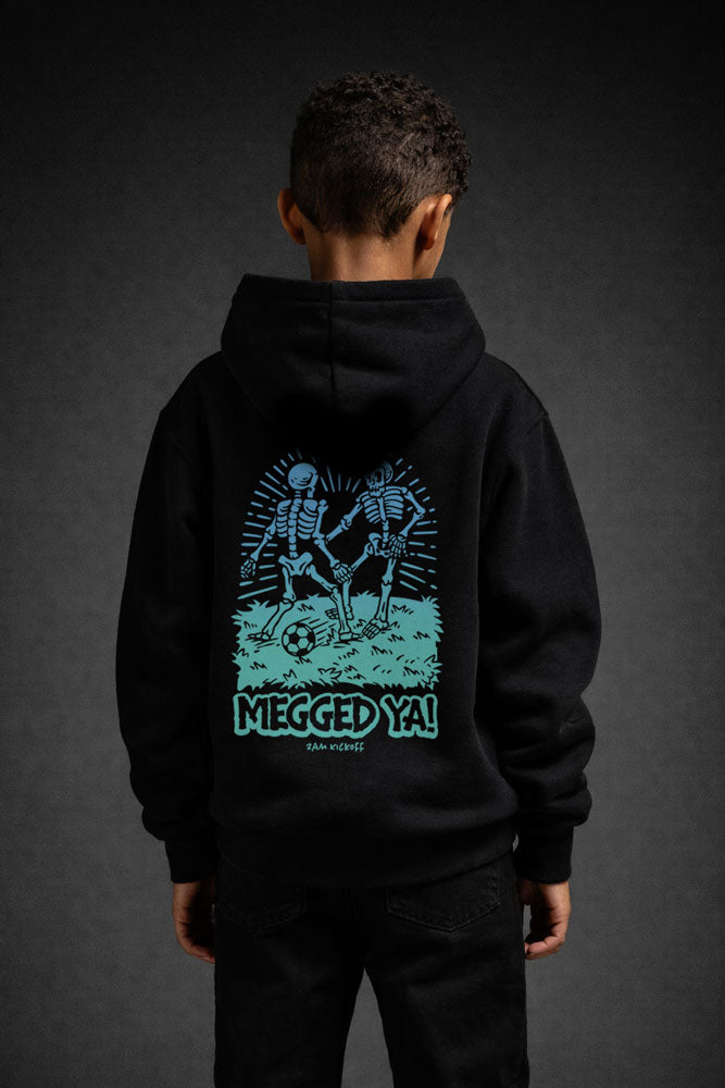 Megged Ya - Comic - Soccer Hoodie - Ocean