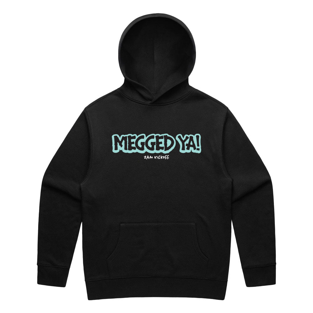 Megged Ya - Comic - Soccer Hoodie - Ocean