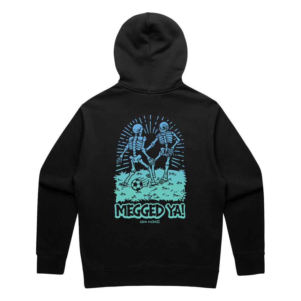 Megged Ya - Comic - Soccer Hoodie - Ocean