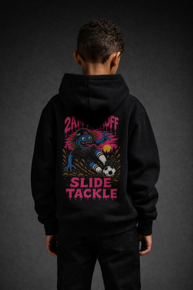 Slide Tackle Monster Soccer Hoodie - Black