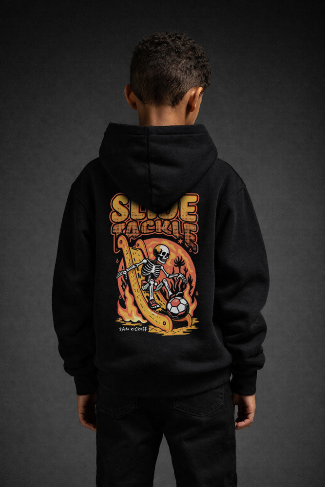 Slide Tackle Soccer Hoodie - Black