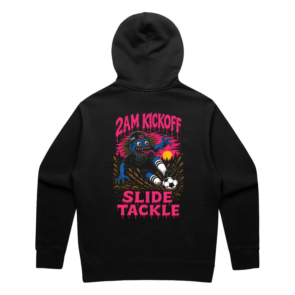 Slide Tackle Monster Soccer Hoodie - Black