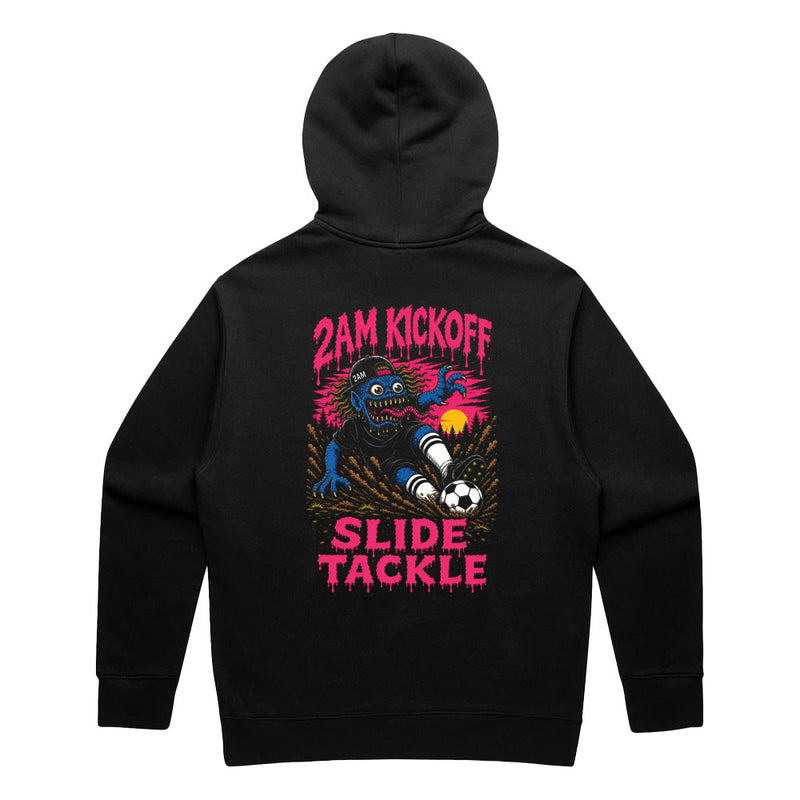 Slide Tackle Monster Soccer Hoodie - Black