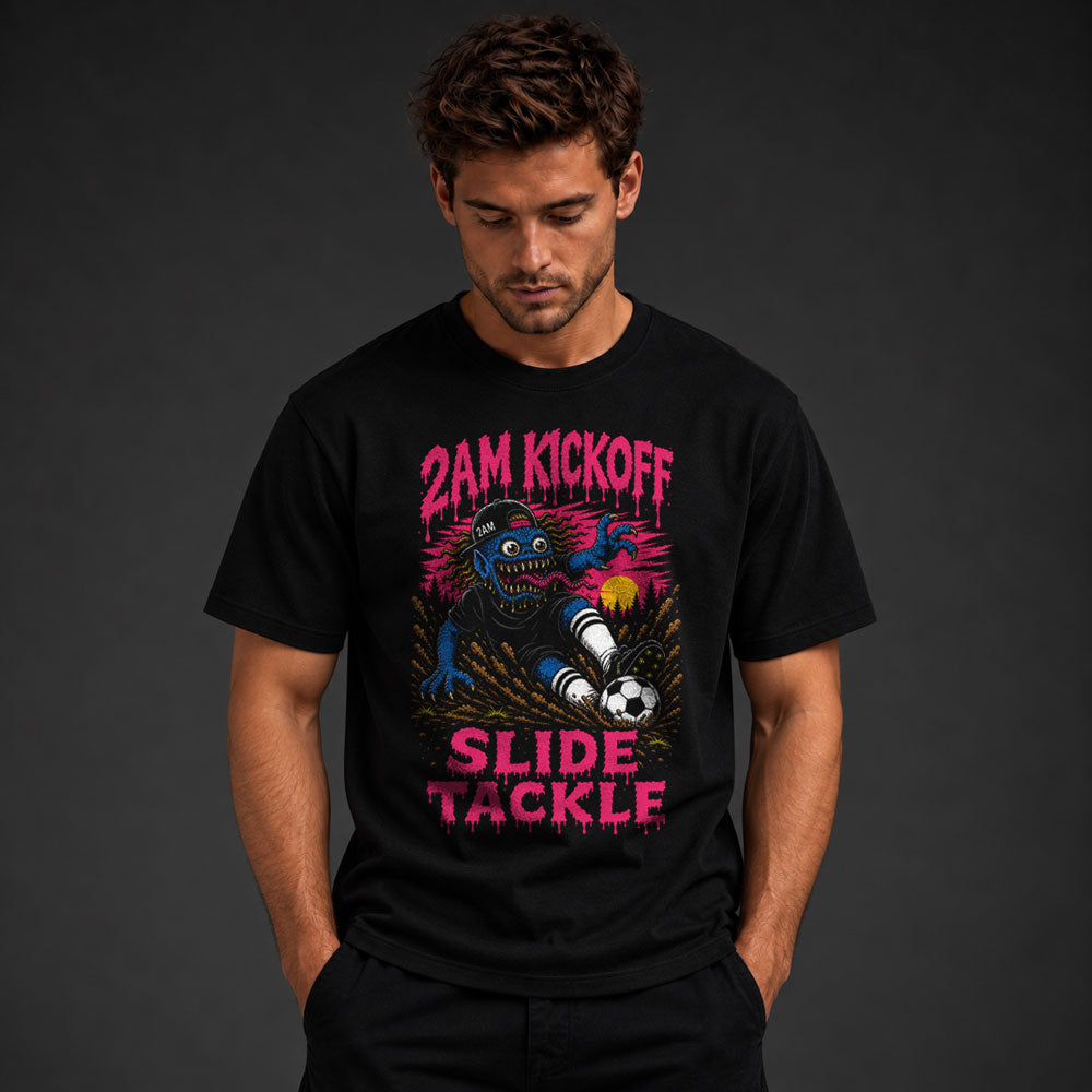 Monster Slide Tackle - Adults Football Tshirt - UK