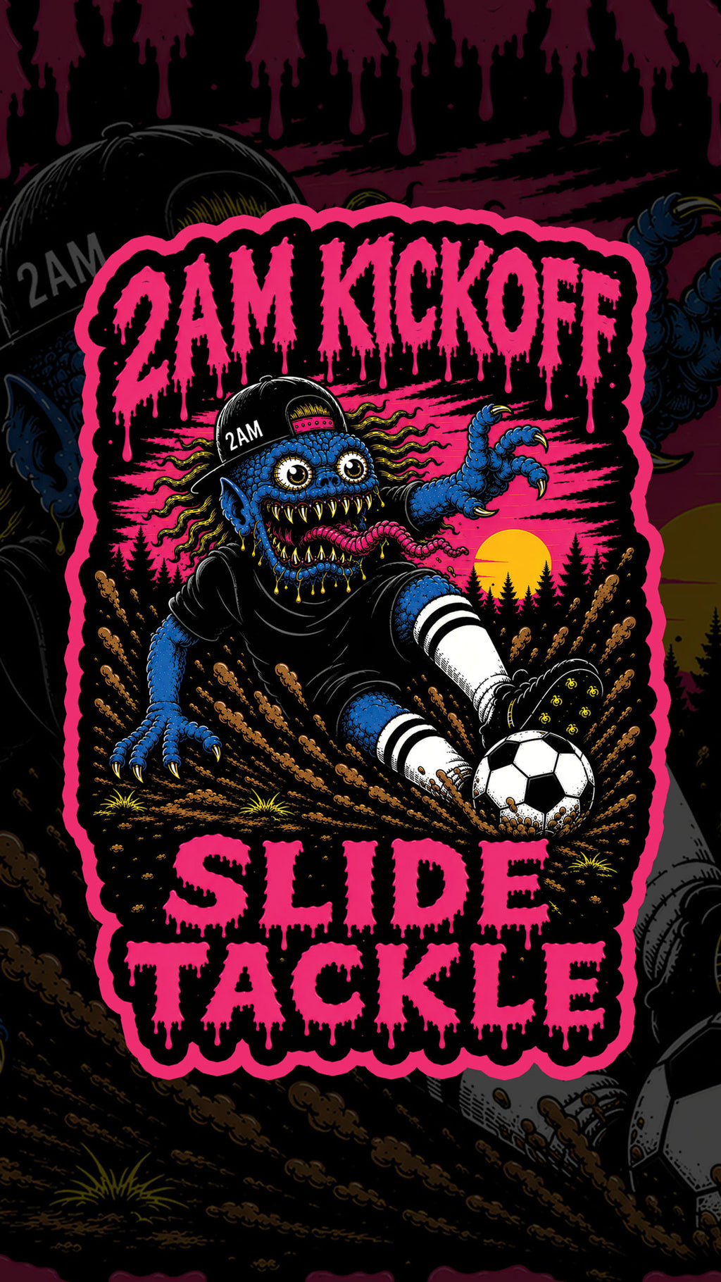 Monster Slide Tackle - Kids Football Tees - UK
