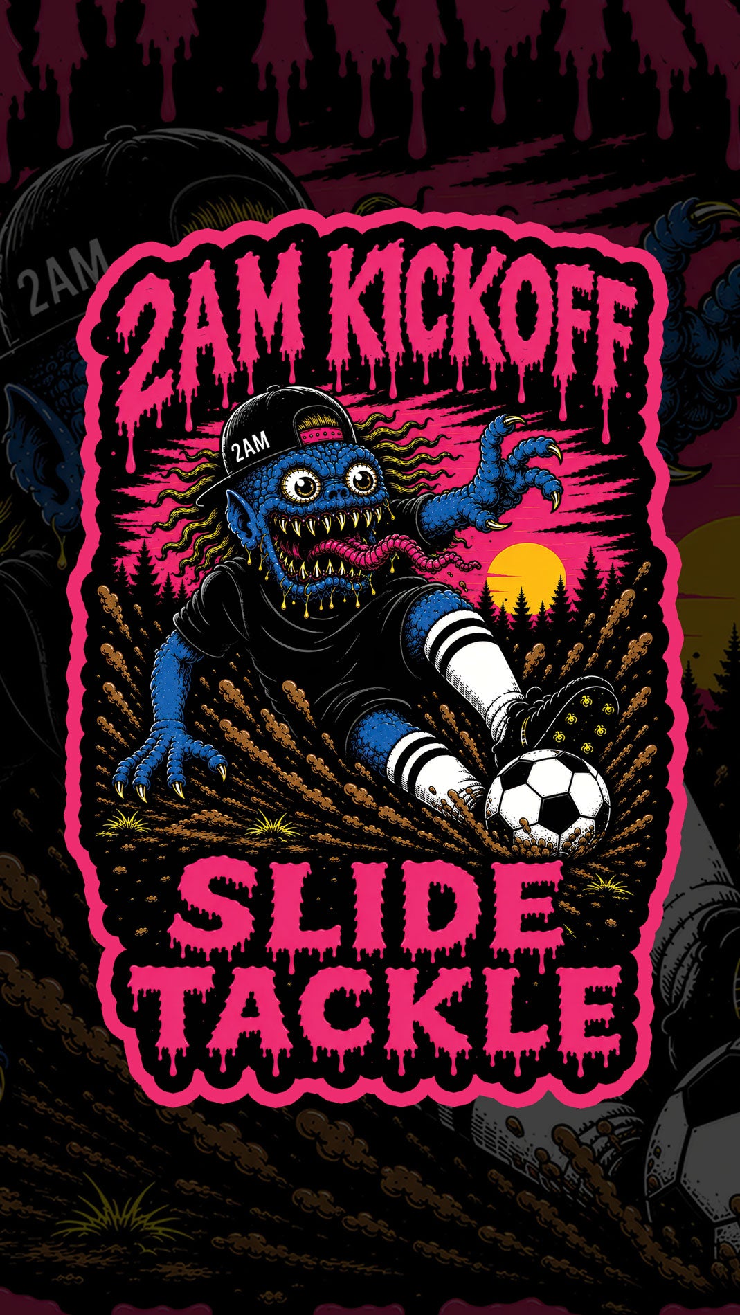 Monster Slide Tackle - Kids Football Tees - UK