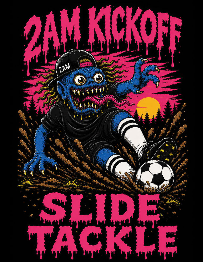Slide Tackle Monster Soccer Hoodie - Black